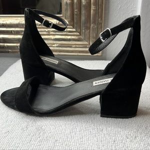 STEVE MADDEN IRENEE ANKLE STRAP WIDE FIT HEELS